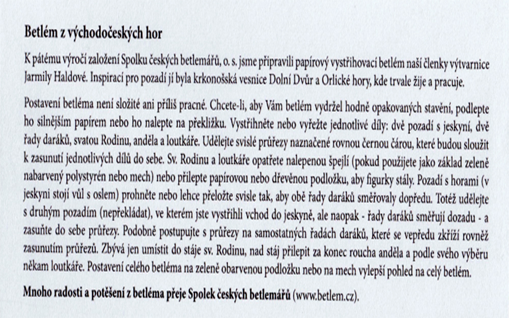 Betl�m z vychodo�esk�ch hor-arch